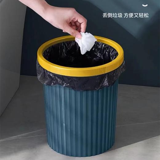 压圈式垃圾桶废纸篓杂物桶茶水桶不漏水家用酒店商用办公室厨房客厅卫生间厕所卫生桶颜色随机1个 商品图1