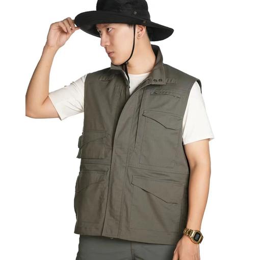 鹰爪捕猎者战术功能多装载男士耐磨防水防风夹克马甲多口袋拉链无袖户外运动钓鱼 商品图2