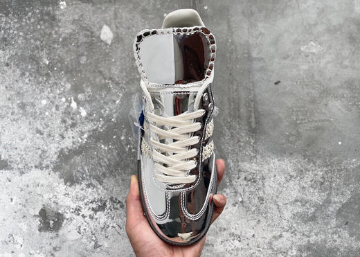 夏季特惠💰300 Wales Bonner x AD Originals Samba Classic"Silver Metallic"桑巴舞系列绅士德训足球风百搭低帮休闲运动板鞋 商品图3