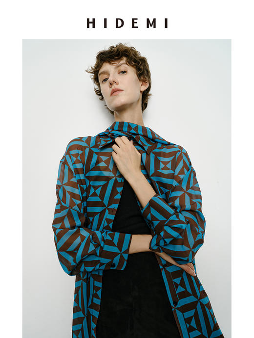 HIDEMI 经典几何印花丝巾设计感衬衫/半裙/连衣裙 商品图7