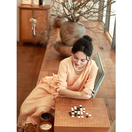 【线上专属】V领斜襟连衣裙（23707373-扶光） 商品图1