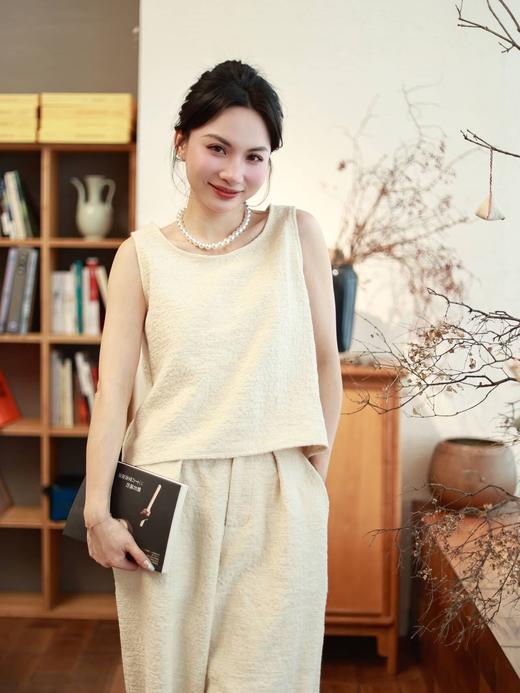 【抖音专属】吊带+阔腿裤（22705076n+237090038-玉色） 商品图1