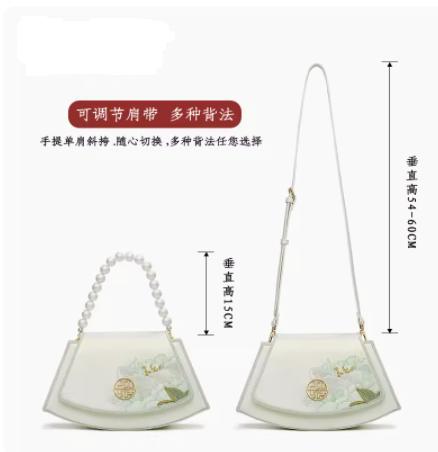 映水芙蓉中国风大气刺绣，旗袍妈妈包手提单肩斜挎包TX-P120446 商品图3