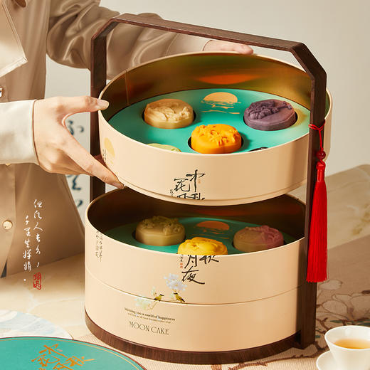 言禧 燕窝月饼480g（三层祥鸟款） 商品图0