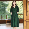 ASE-QX311   V领气质百搭时尚真丝连衣裙 商品缩略图2