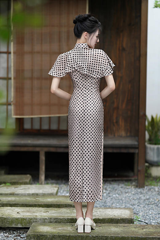 ML5520改良日常旗袍连衣裙2023夏季年轻少女款民国风蕾丝旗袍礼服 商品图2