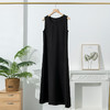丁摩 真丝连衣裙女夏季黑色桑蚕丝长裙圆领无袖背心裙长款内搭3W0259 (Q122077) 商品缩略图0
