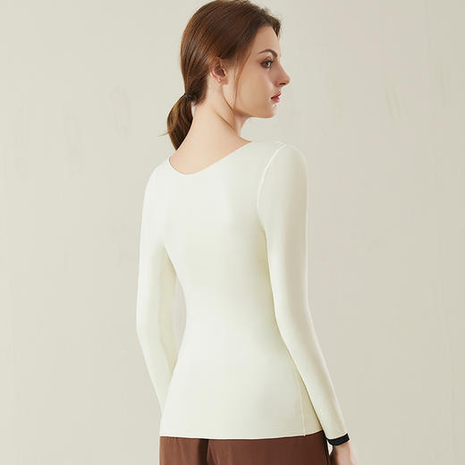 【免穿文胸保暖上衣】罩杯一体免穿文胸 零负担比文胸更舒适 双面磨毛全天候保暖锁温 外穿性感隐形内搭不外漏 商品图3