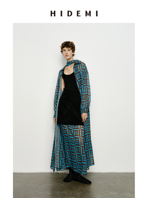 HIDEMI 经典几何印花丝巾设计感衬衫/半裙/连衣裙 商品图1