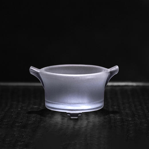 琉璃-凝烟香炉 古法琉璃制仿古三足二耳如意盘香炉线香可用家用小号室内薰香炉 商品图8