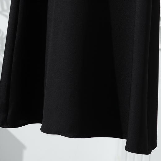 丁摩 真丝连衣裙女夏季黑色桑蚕丝长裙圆领无袖背心裙长款内搭3W0259 (Q122077) 商品图2