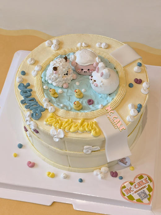 小动物温泉蛋糕/泡汤/小羊小猪小兔子 商品图0