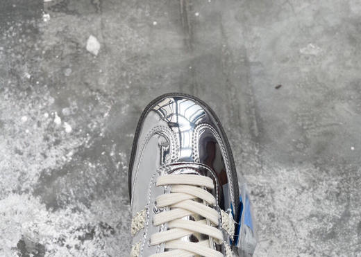 夏季特惠💰300 Wales Bonner x AD Originals Samba Classic"Silver Metallic"桑巴舞系列绅士德训足球风百搭低帮休闲运动板鞋 商品图8