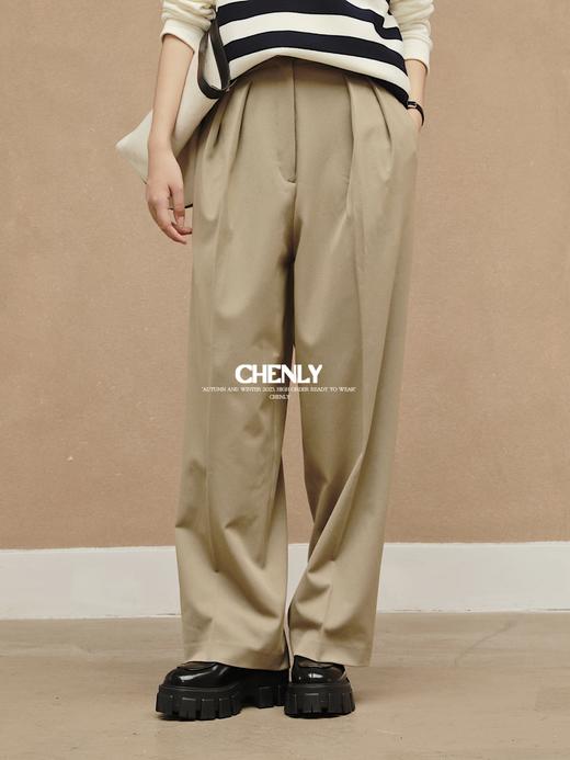 不退不换！不退不换！CHENLY ROW风经典立体高腰阔腿裤 商品图4