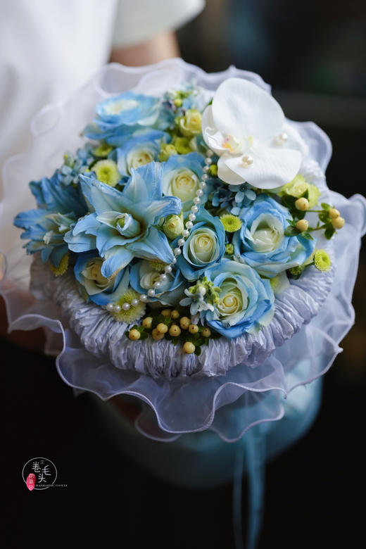 #2023. 8.22七夕# 碎冰蓝小香风花束 商品图1