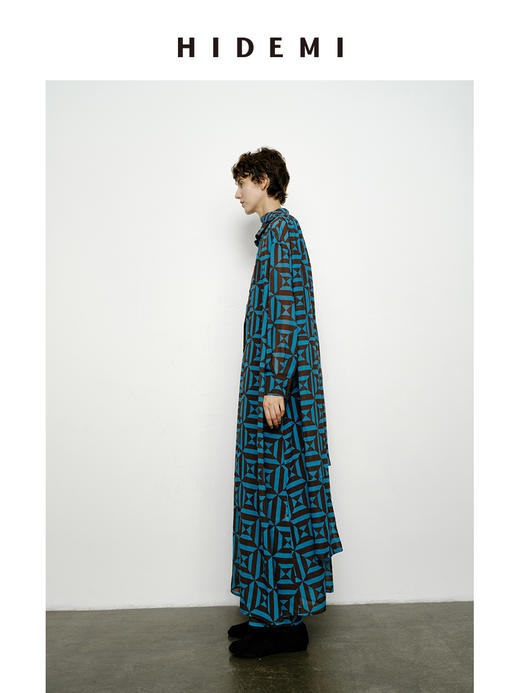 HIDEMI 经典几何印花丝巾设计感衬衫/半裙/连衣裙 商品图5
