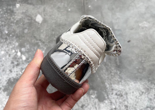 夏季特惠💰300 Wales Bonner x AD Originals Samba Classic"Silver Metallic"桑巴舞系列绅士德训足球风百搭低帮休闲运动板鞋 商品图7