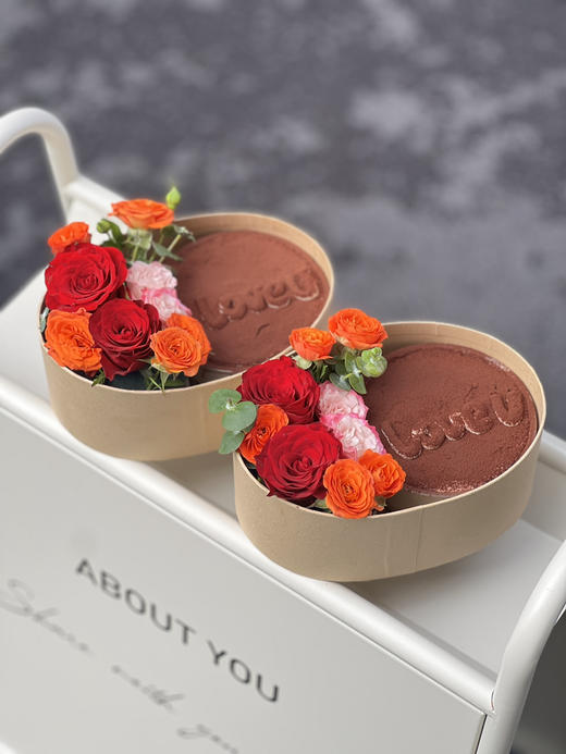 七夕Love u 提拉米苏鲜花盒  商品图0