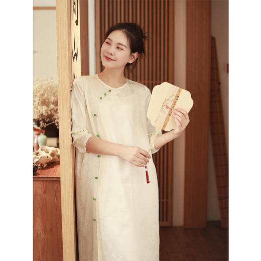 【抖音专属】中式连衣裙（23707218凝脂） 商品图2