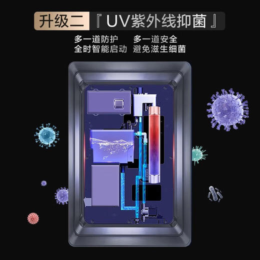 【以旧换新】海尔（Haier） 【高端新款】管线机家用壁挂式饮水机UV杀菌 制冷加热即饮智能LED彩屏直饮机 HGD2105B-U1冷热款 商品图4