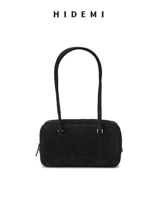 HIDEMI 麂皮波士顿两用包 可手提可腋下肩背 棕色/黑色/深咖色 商品图11