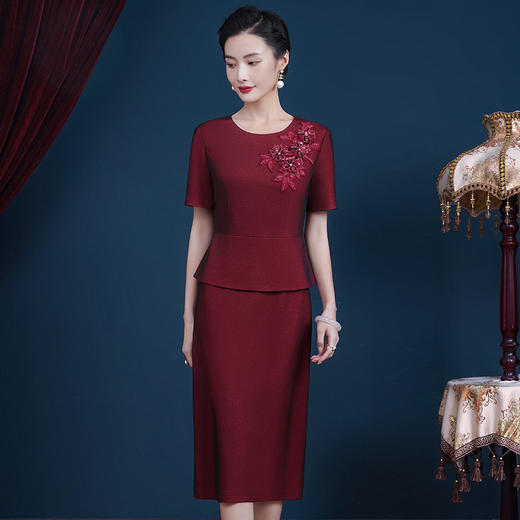 JC-XF5355喜婆婆婚宴装高贵洋气旗袍结婚礼服裙平时可穿春夏季连衣裙 商品图2