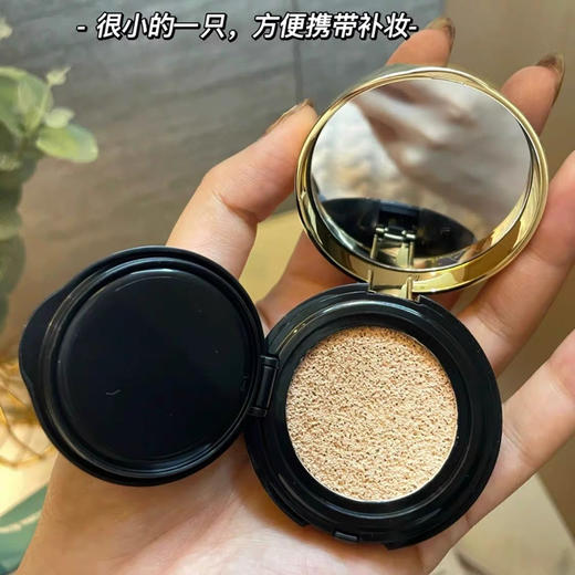 YSL圣罗兰羽毛皮革黑气垫小样明彩轻垫粉底液B20定妆迷你版bb霜5g 商品图5