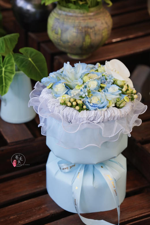 #2023. 8.22七夕# 碎冰蓝小香风花束 商品图5