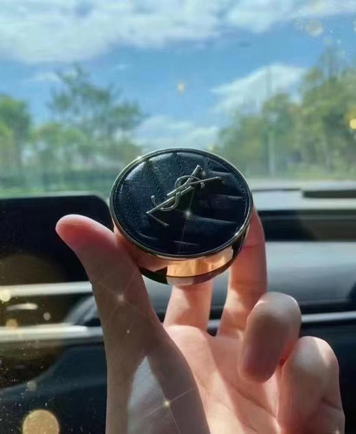 YSL圣罗兰羽毛皮革黑气垫小样明彩轻垫粉底液B20定妆迷你版bb霜5g 商品图6