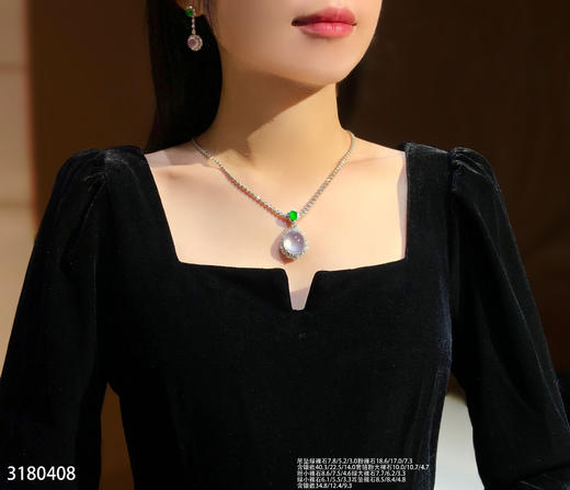 3180408，玻璃粉紫蛋面套装。具体价格微信咨询 商品图5