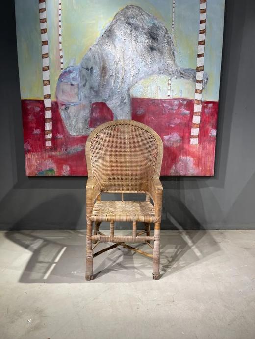 竹结构编藤高斜背凉椅，顺丰包邮 商品图4