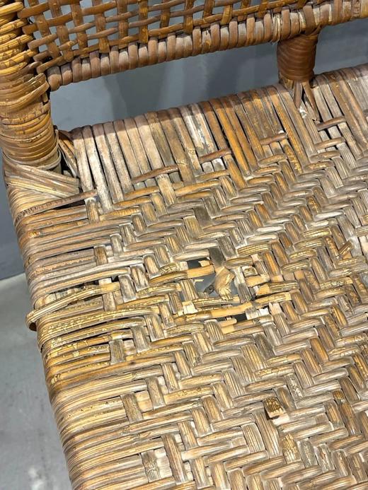 竹结构编藤高斜背凉椅，顺丰包邮 商品图3