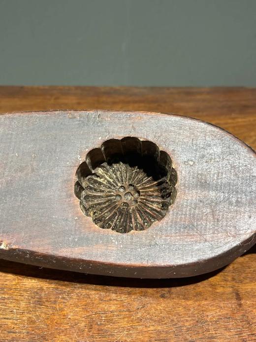 长柄硬木雕葵花纹糕饼模具，顺丰包邮 商品图4