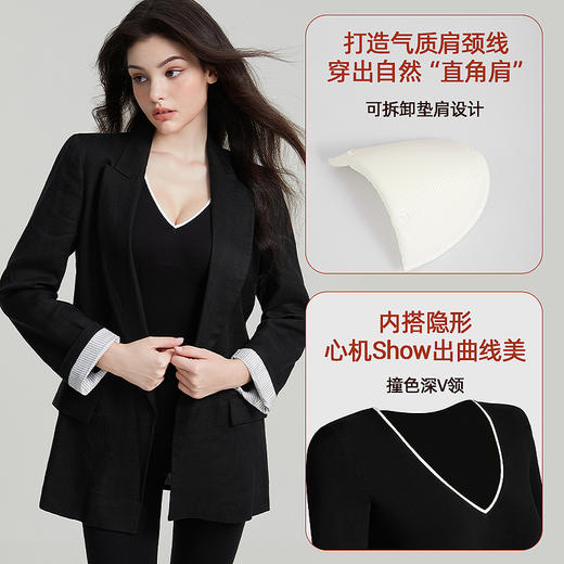 好奇蜜斯保暖内衣秋冬发热防寒女秋衣秋裤内搭打底衫套装加绒-阿汀 商品图2