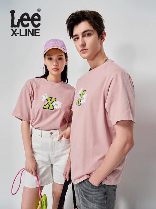 LeeXLINE23春夏新品舒适版印花多色男女同款短袖T恤LUT0054374LE 商品图1