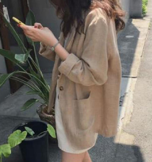 【韩国网红西装外套】秋冬韩版宽松英伦风小西服 氛围感ins风 商品图5