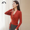 2023爱暇步秋冬新品瑜伽运动健身跑步叠穿荷叶袖罩衫A23098RCQS 商品缩略图6