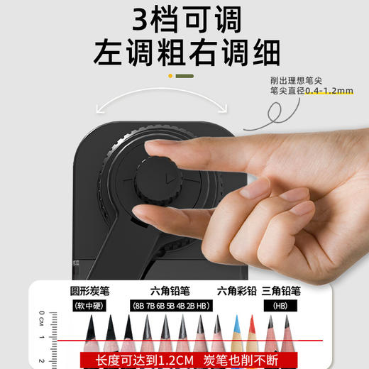 【开学季必备】宗茂速写削笔器，手摇卷笔刀铅笔，素描美术专用转笔刀，手动削笔刀。让你的绘画更加流畅、精准，提Gao效率，轻松解决笔芯断裂、不易削等问题。 商品图2