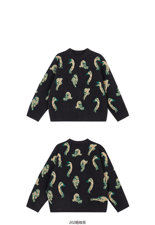 jnby  23年秋款  撞色长袖套头毛衫 1N9313240 商品图11