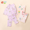 贝贝怡春秋宝宝套头套装女童家居服两件套儿童睡衣空调服233T2639 商品缩略图6