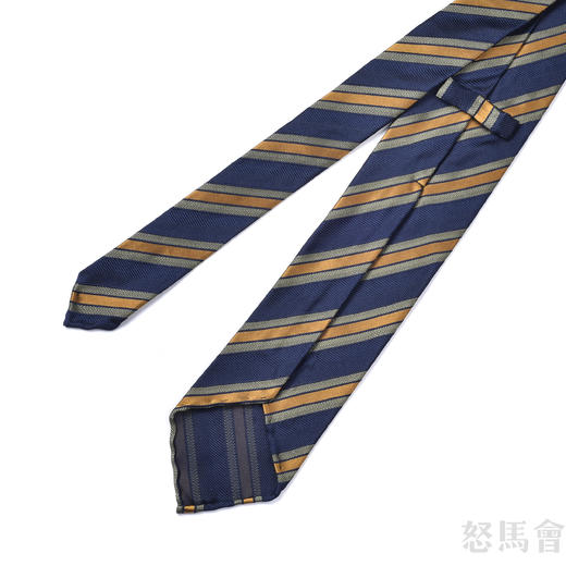 藏蓝色斜纹蚕丝手工领带 商品图2
