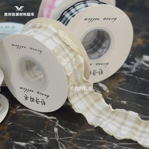 格子皱褶丝带4CM 商品图1