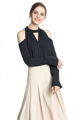 SIEGO 挖肩条纹上衣 3500