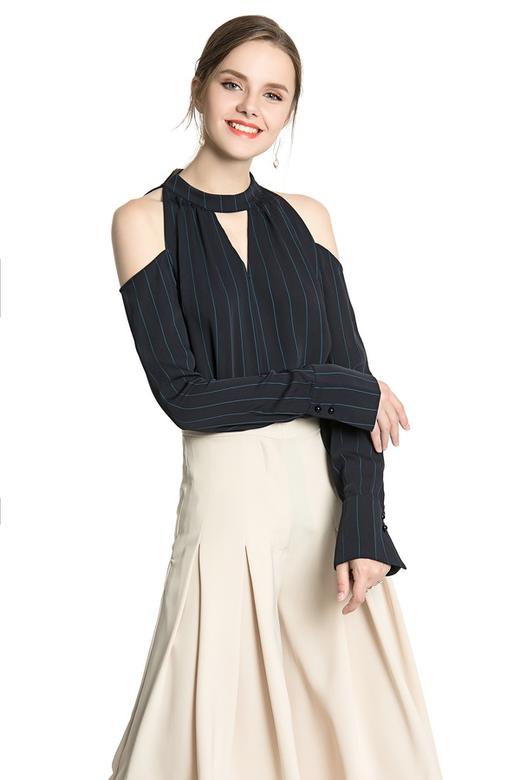 SIEGO 挖肩条纹上衣 3500 商品图0