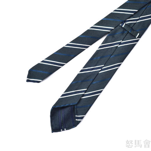 墨绿色斜纹蚕丝手工领带 商品图2