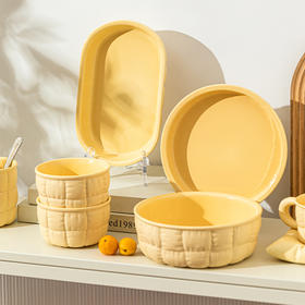 摩登主妇沙发陶瓷碗家用一人食碗盘餐具碗碟套装沙拉碗汤碗米饭碗