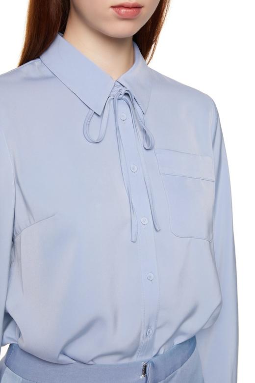 OCTAVIA 甜美风蓝色系带衬衣 7836 商品图3