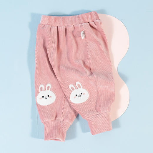贝贝怡童装宝宝休闲裤秋装女童软萌兔子贴布灯笼裤ZB3CK002 商品图2