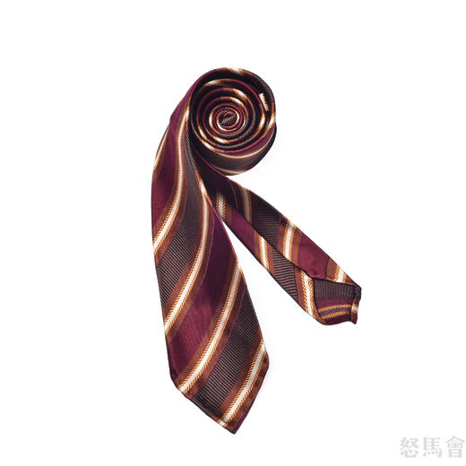 红色斜纹蚕丝手工领带 商品图1