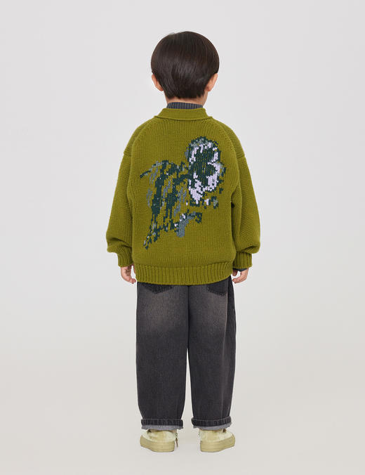 jnby  23年秋款  羊毛百搭中长款开襟毛衫  1N9311450 商品图5